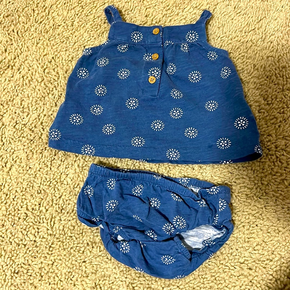 Carters 3 month girl matching tank top set